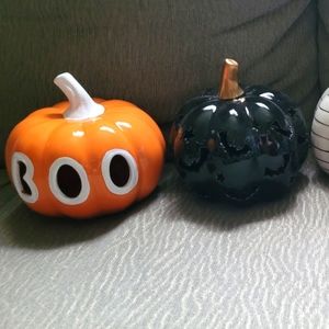 BP Full Set Ceramic Light Up Pumpkins